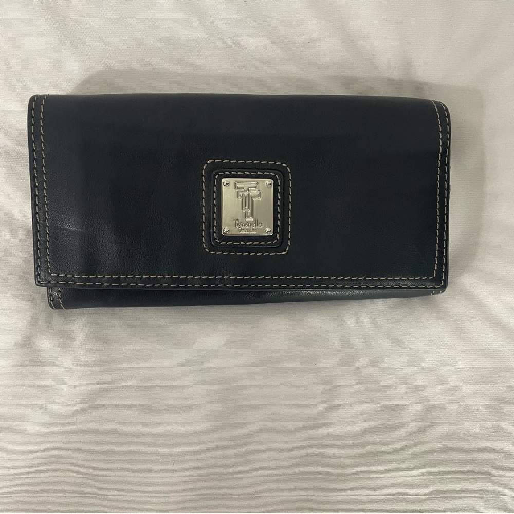 Tignanello Women's Wallet Hand Clutch Genuine Leather Black